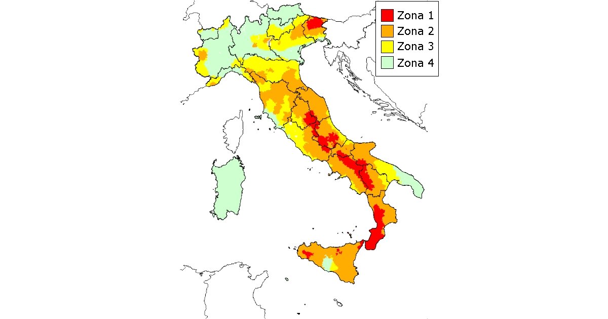 Tripspace La Cartina Delle Zone Sismiche In Italia 4399